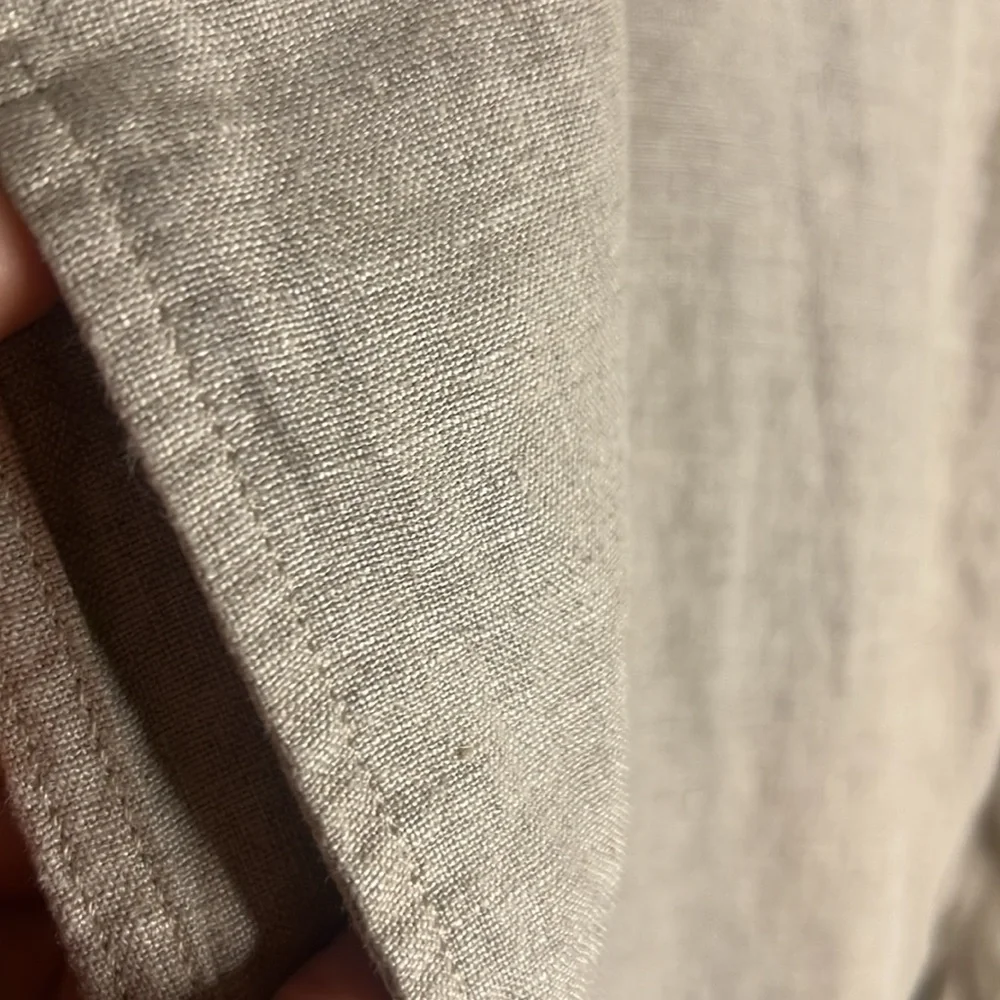 Banana Republic Castello Linen Beach Pant Drawstring Button Pocket Khaki XL